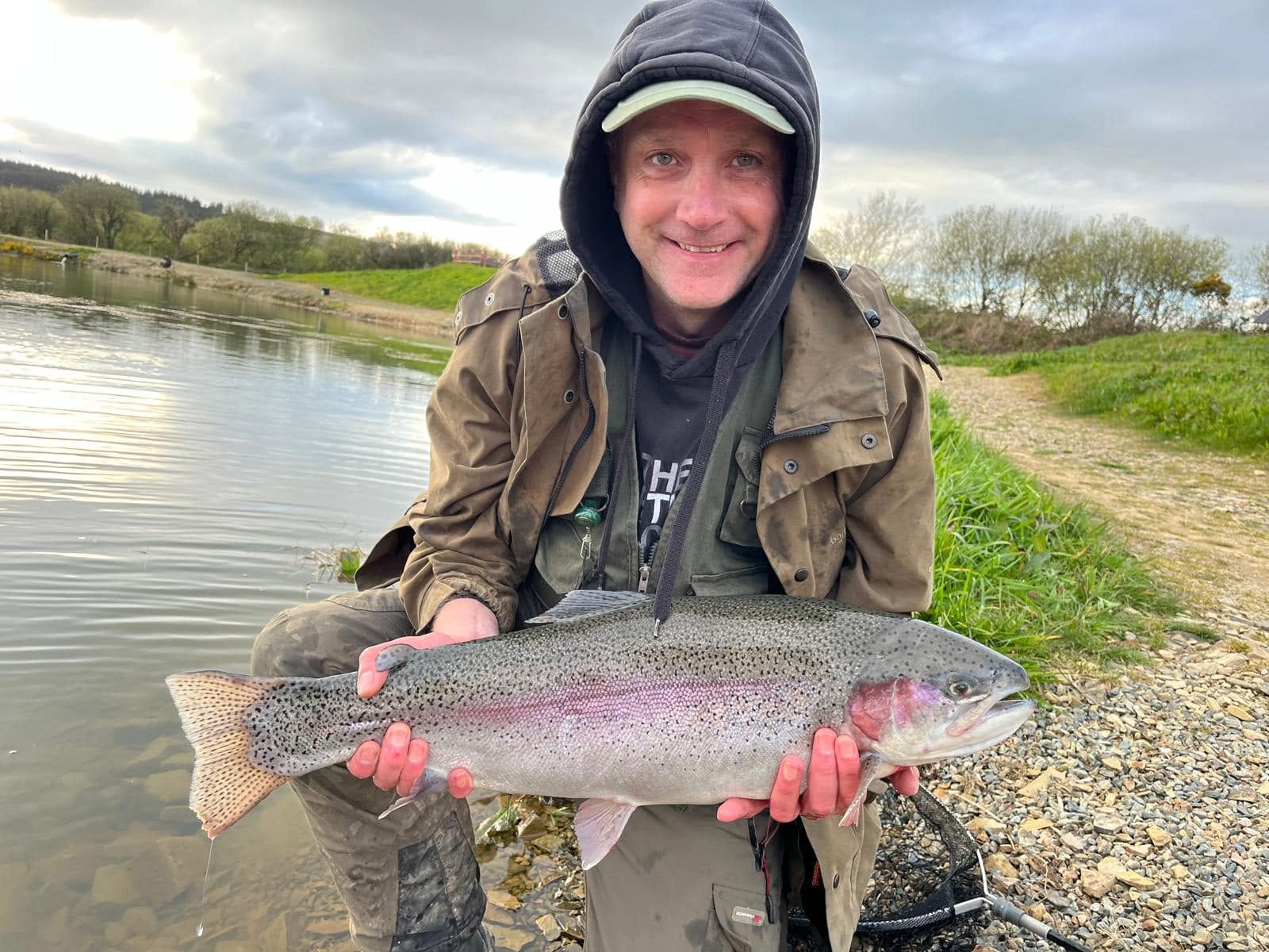 Angler fishing from the bank at Foxhill